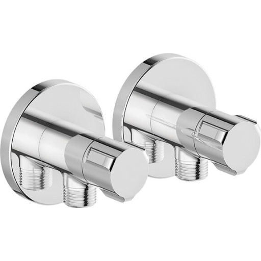 Damixa stopventil, 1/2 x 3/8" nippel, 2 stk., krom