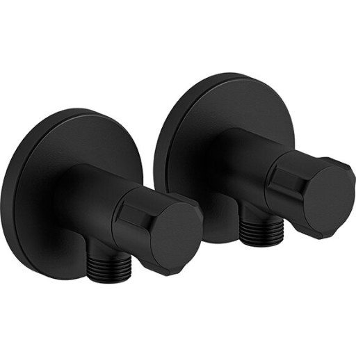 Damixa stopventil, 1/2 x 3/8" nippel, 2 stk., mat sort