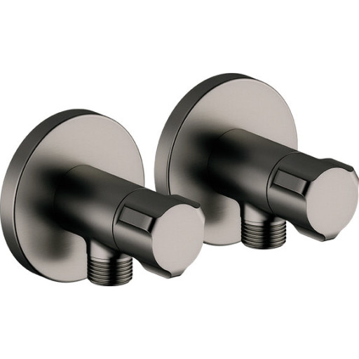 Damixa stopventil, 1/2 x 3/8" nippel, 2 stk., sort krom