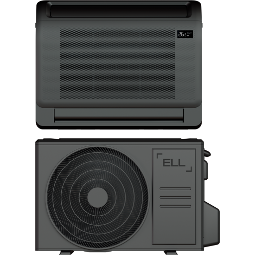 ELL Solid luft til luft varmepumpesæt, antracit