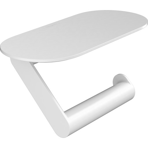 hansgrohe WallStoris Papirholder med hylde, mat hvid