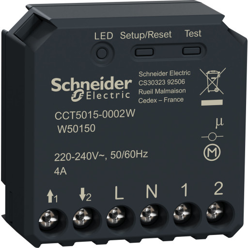 Schneider Wiser jalousi relæ, zigbee, for dåsemontering billede