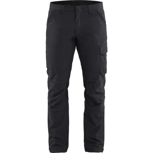 Bukser, Stretch, Sort/M.Grå C58