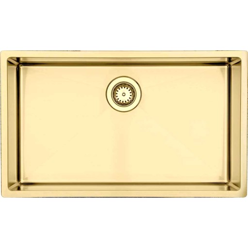 Lavabo Kubus 700 Soft køkkenvask, 74x44 cm, messing