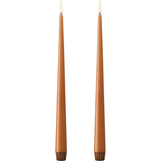 Ester & Erik LED kronelys, 30 cm, varm brun, 2-pak billede