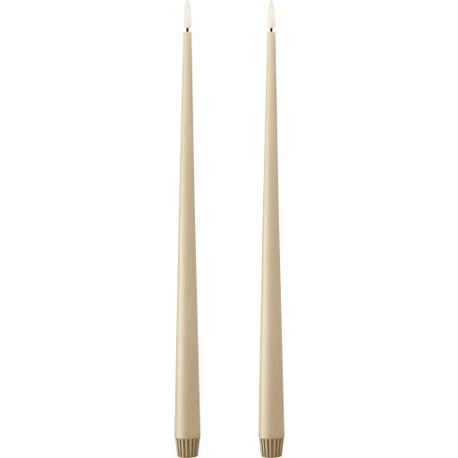 Ester & Erik LED kronelys, 40 cm, sand, 2-pak billede