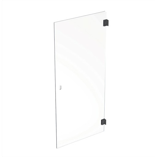Contura Shower Showerama Art brusedør, 87,5 cm, klart glas, sort profil