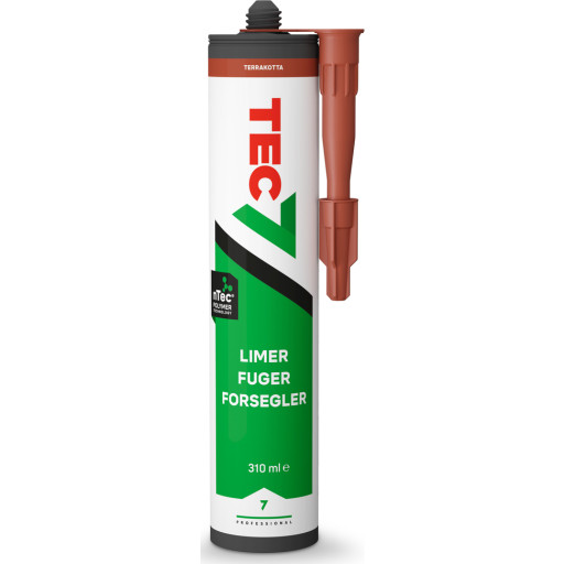 Tec7 Lim, Fuge- & Tætningsmasse 310ml patron terracotta