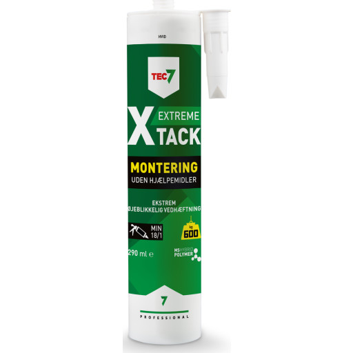 TEC7 X-Tack monteringslim 290 ml, hvid billede
