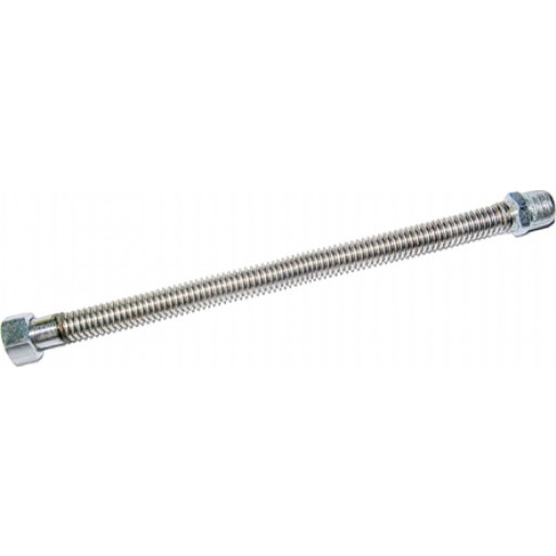 Stål flexslange 1 1/2" x 500 mm, omløber/nippel