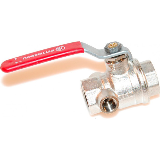 Kuglehane med aftap, 3/4"
