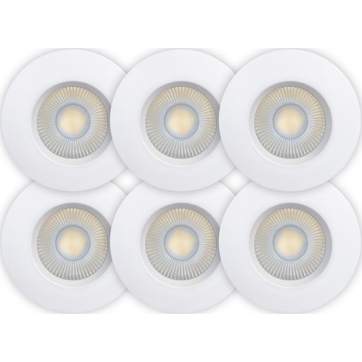 Sabina Low profile CCT 6-pack Downlight ISO Mat Hvid 2700K/3000K/4000K 560/590/560lm 4,9W Indendørs/