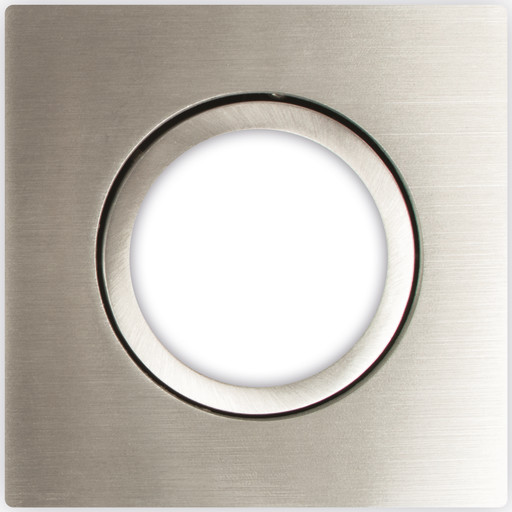 Scan Products Luna Quick Install frontring, firkantet, børstet aluminium