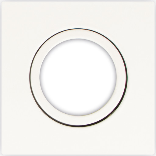 Scan Products Luna Low Profile frontring, firkantet, mat hvid