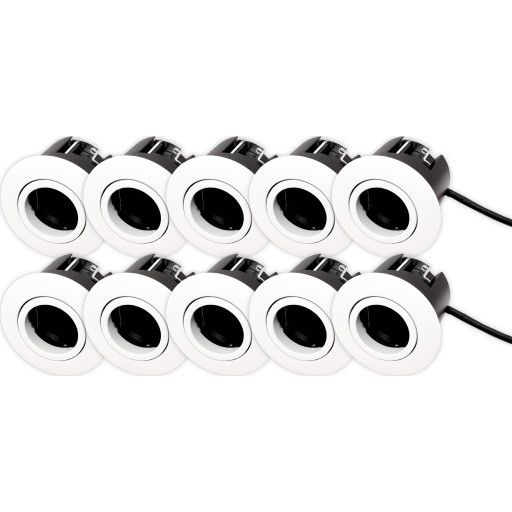 Luna Quick install 2.0 10-pack Downlight ISO GU10 Mat Hvid Indendørs/udendørs IP44