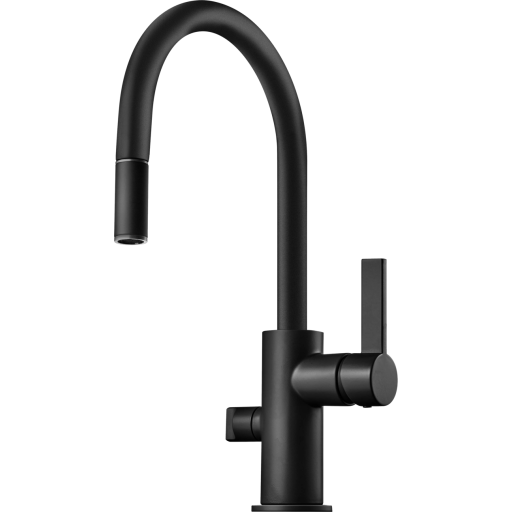 Tapwell ARM385 köksblandare, utdragbar pip, diskmaskinsavstängning, matt svart