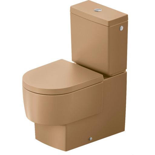 Duravit Balcoon toilet, uden skyllekant, antibakteriel, brun