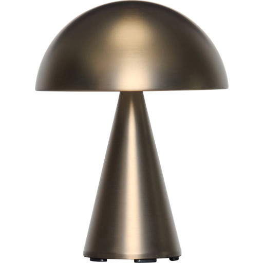 Hübsch Mush genopladelig bordlampe, bruneret messing billede