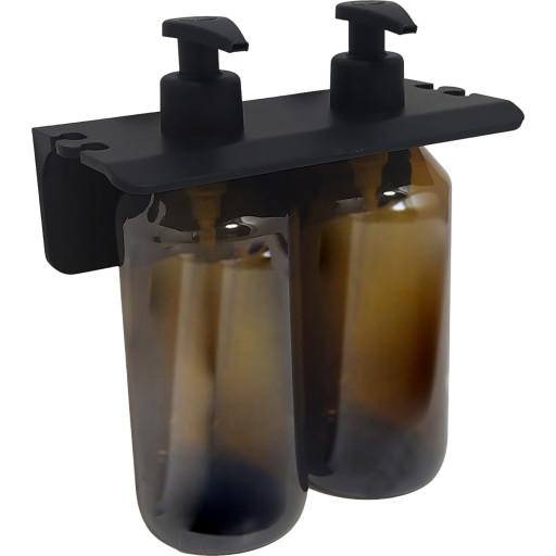 Hefe Gedy dobbeltholder til sæbeflasker, mat sort