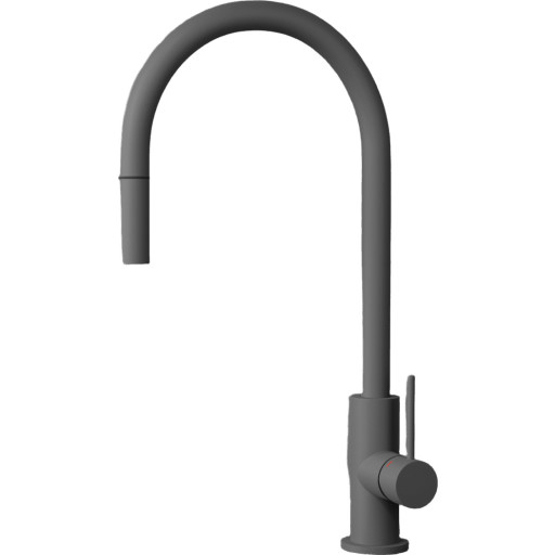 Scandtap Accent k&ouml;ksblandare, utdragbar pip, matt gr&aring;