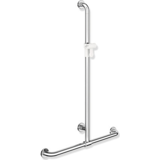 Hewi 801 T støttegreb/brusestang, 76,2x110 cm, krom/hvid