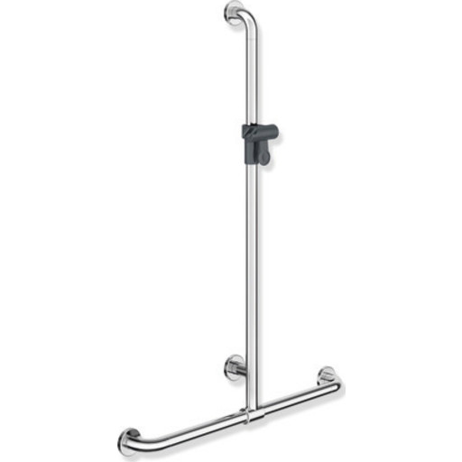 Hewi 801 T støttegreb/brusestang, 76,2x110 cm, krom/grå