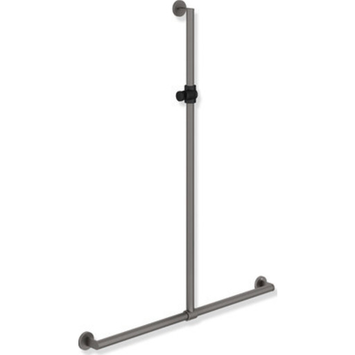 Hewi 900 T støttegreb/brusestang, 76,5x125 cm, mat grå