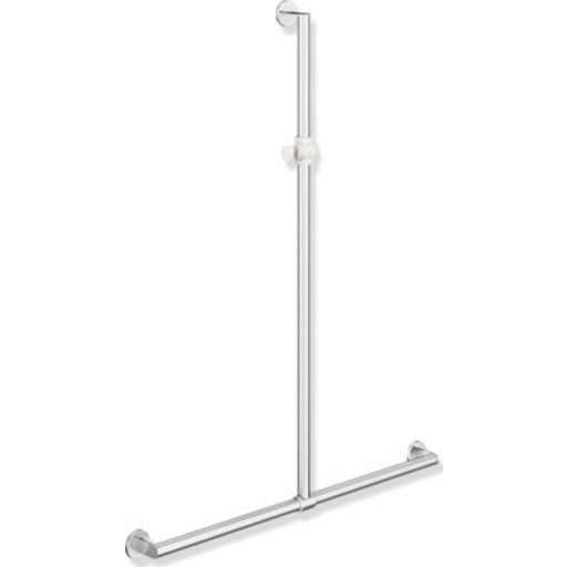Hewi 900 T støttegreb/brusestang, 76,5x125 cm, satin/hvid