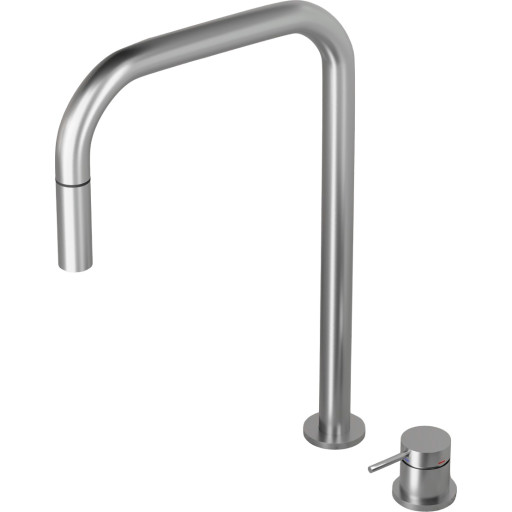 Scandtap Harmonized K2P Square køkkenarmatur, børstet stål