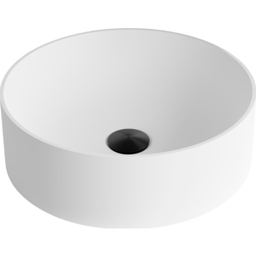 Scandtap Solid R2 håndvask, Ø38 cm, mat hvid