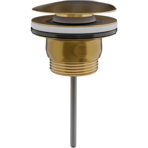 Scandtap universal bundventil, push-open, børstet messing billede