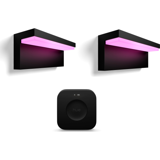 Philips Hue Nyro udendørs væglamper med Bridge Pro, 2-pak