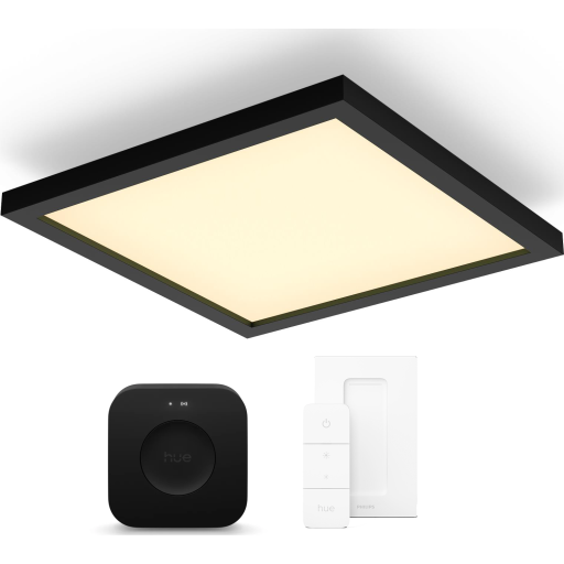 Philips Hue Aurelle LED panel, sort, 30x30 cm, startsæt