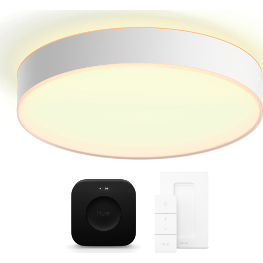 Philips Hue Enrave plafond, hvid, Ø42 cm, startsæt