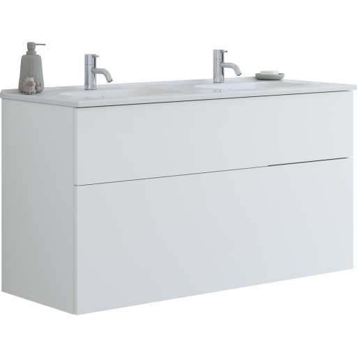 Dansani Luna møbelpakke, 121x45,5 cm, mat hvid