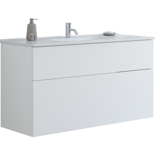 Dansani Luna møbelpakke, 121x45,5 cm, mat hvid