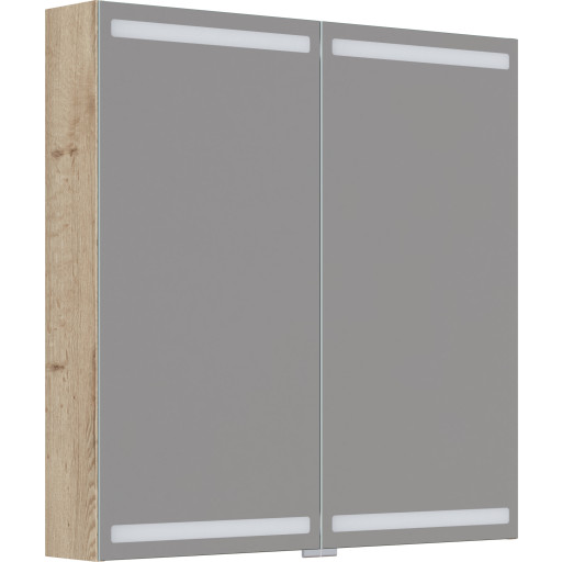 Dansani Luna Level spejlskab, 80x80 cm, eg