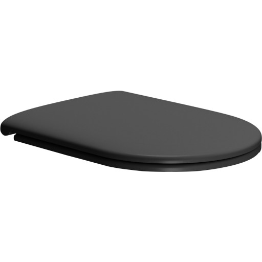 GSI toiletsæde, soft close, aftagelig, mat sort billede