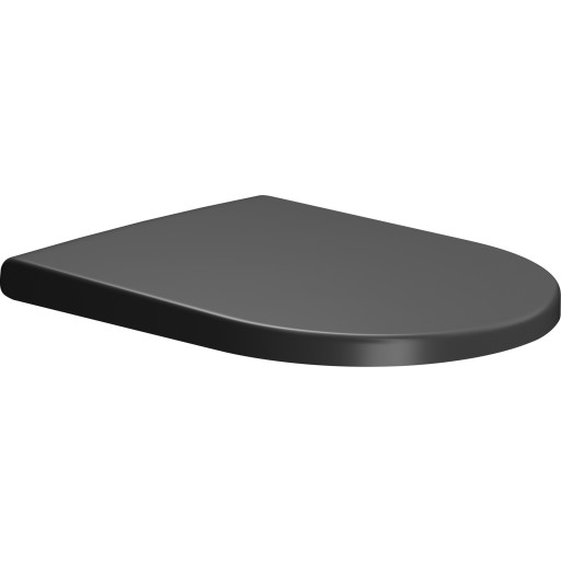 GSI toalettsits, soft close, snabbf&auml;ste, matt svart