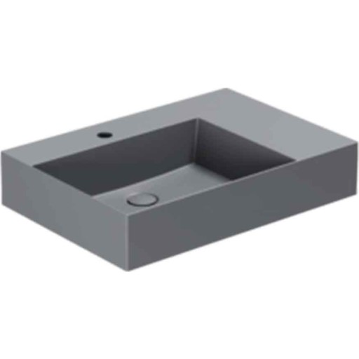 Lavabo Elegance SQ 65 R håndvask, 65x45 cm, højre, mat antracit