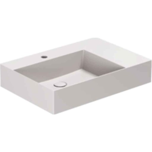 Lavabo Elegance SQ 65 R håndvask, 65x45 cm, højre, mat grå