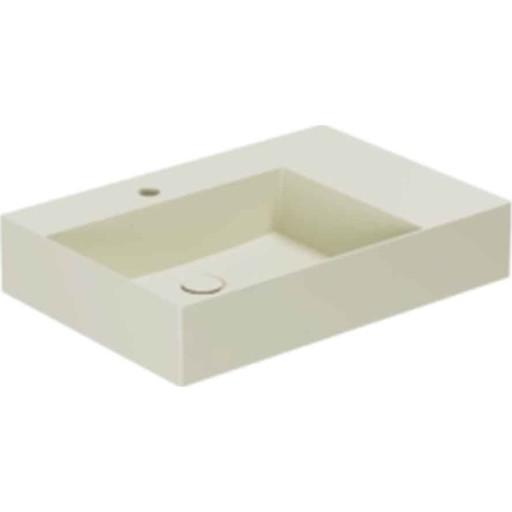 Lavabo Elegance SQ 65 R håndvask, 65x45 cm, højre, mat beige