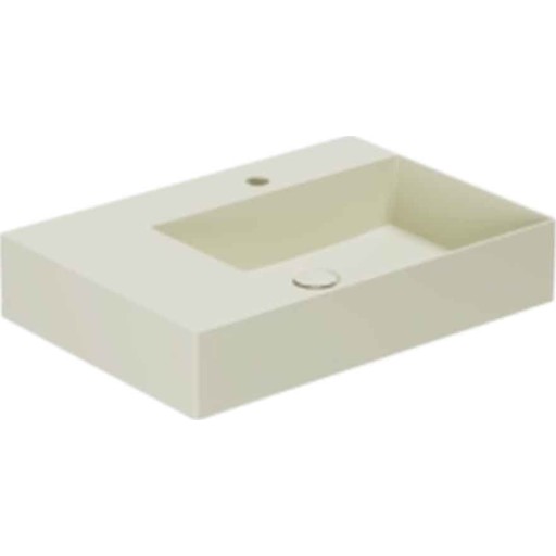 Lavabo Elegance SQ 65 L håndvask, 65x45 cm, venstre, mat beige