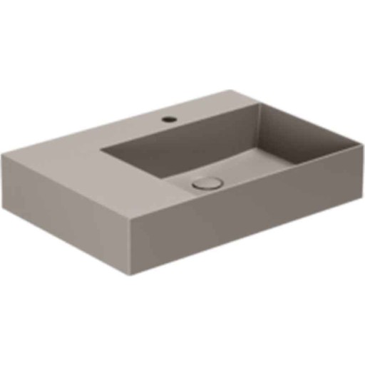 Lavabo Elegance SQ 65 L håndvask, 65x45 cm, venstre, mat brun