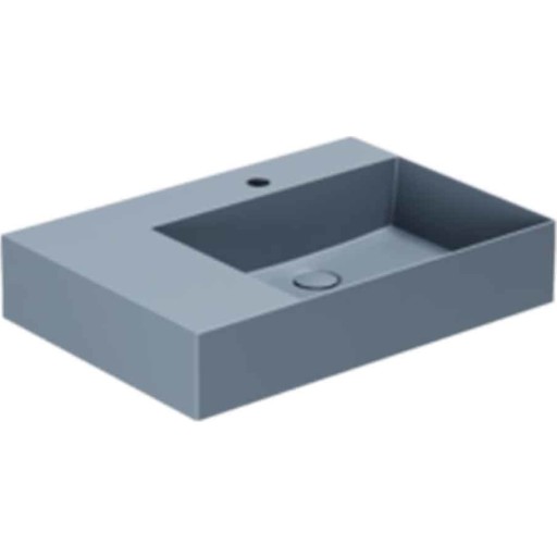 Lavabo Elegance SQ 65 L håndvask, 65x45 cm, venstre, mat blå