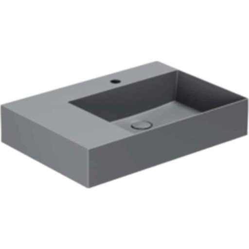 Lavabo Elegance SQ 65 L håndvask, 65x45 cm, venstre, mat antracit