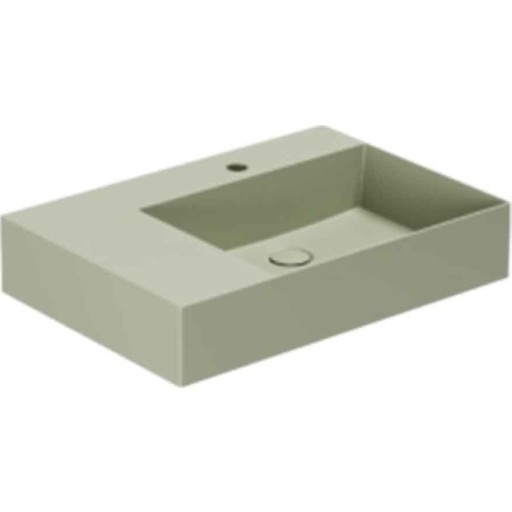 Lavabo Elegance SQ 65 L håndvask, 65x45 cm, venstre, mat grøn