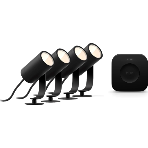Philips Hue Lily havespots med Bridge Pro, 4-pak