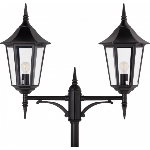 Norlys Modena 382 stolpelampe, LED max 2x9W, E27, IP54, hvit