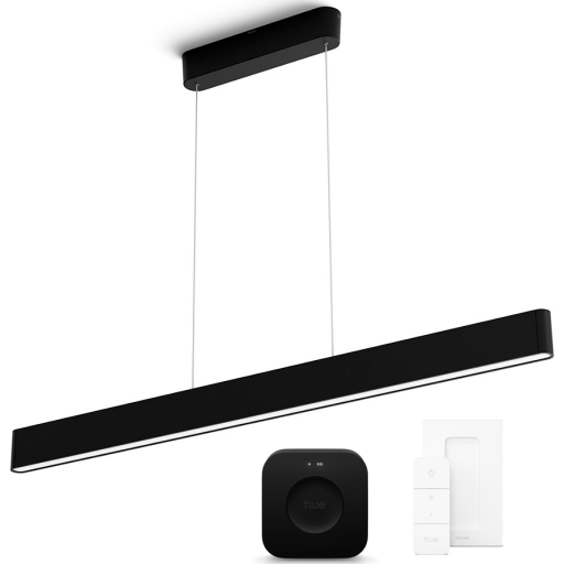 Philips Hue Ensis langbordspendel, sort, startsæt